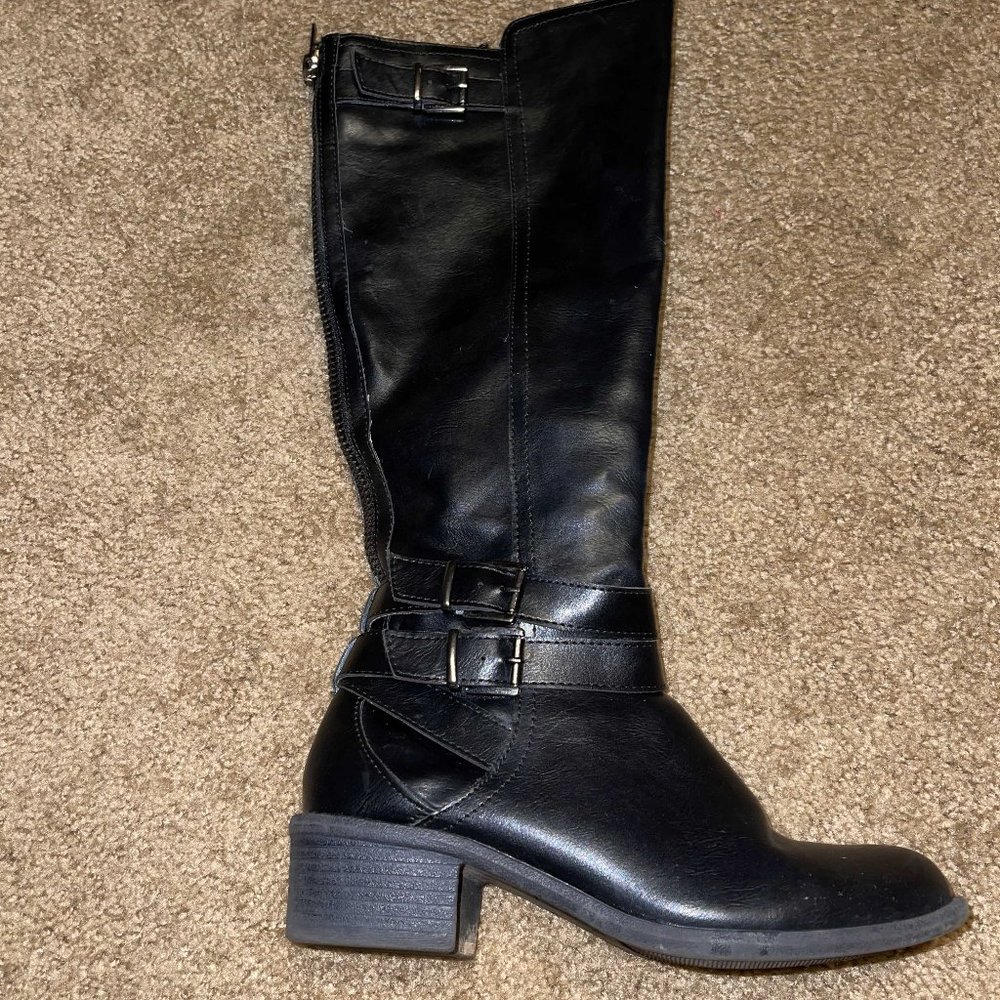 Tall black boots